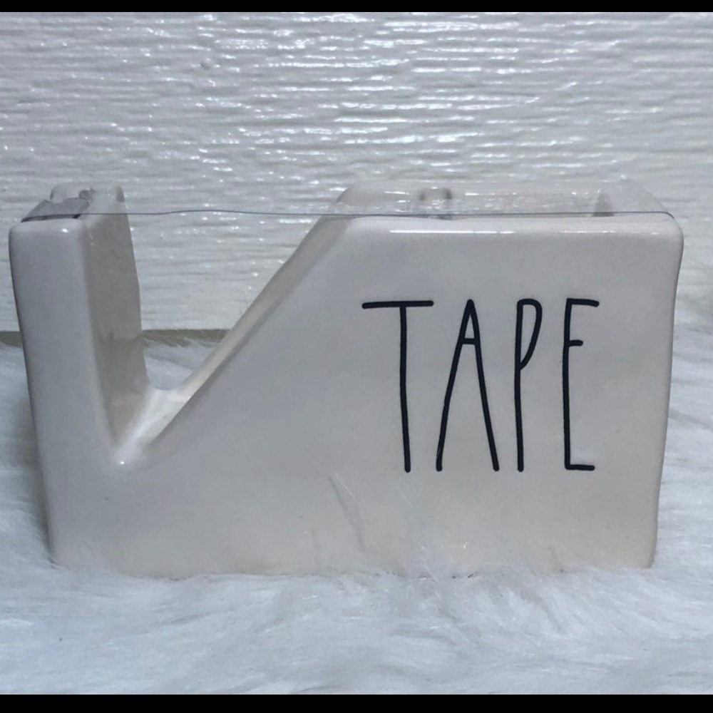 Rae Dunn White Ceramic TAPE Tape Dispenser